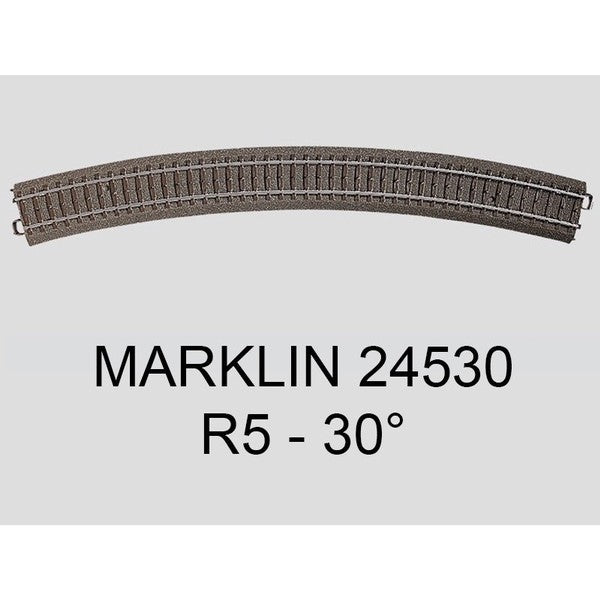 Vía Curva R5 H0 Märklin, Cód. 24530