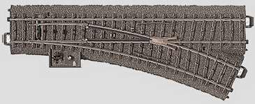 Desvío a la izquierda, de 188,3 mm Märklin, cód. 24612